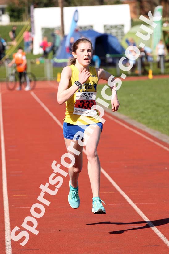Girls Under-15s 5k Road Race, Stanley Park, Blackpool. Photo: David T. Hewitson/Sports for All Pics